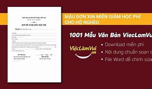 Mẫu Đơn Xin Miễn Giảm Học Phí Hộ Cận Nghèo